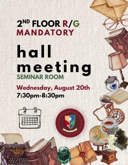 2 R/G Hall Meeting 8/20 @ 7:30 PM 