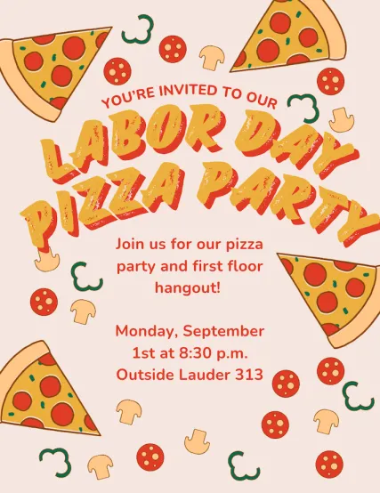 Third Floor Labor Day Pizza Party