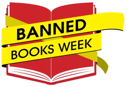 Image of book with legend Banned Books Week