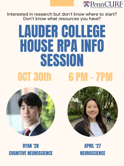 Poster for RPA info session
