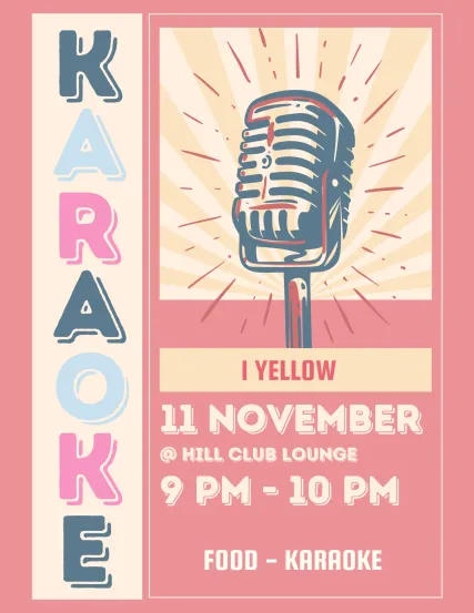 11/11 9-10pm karaoke