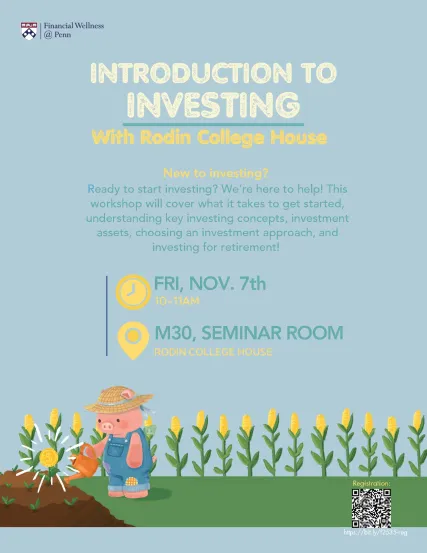 introduction to investing light blue friday november seventh m30 rodin financial wellness at penn office