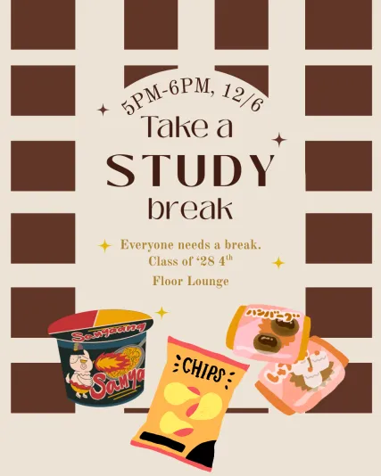 poster for class of '28 study break