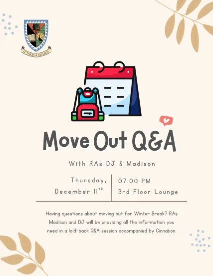 calendar and backpack