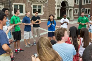 First-year students participating in New Student Orientation