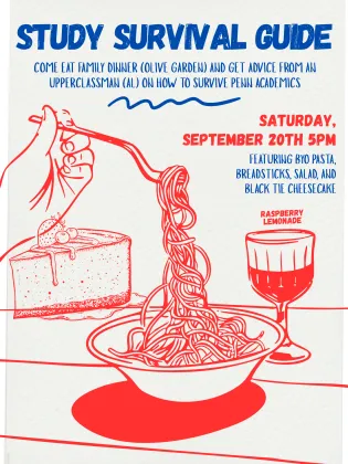 Study Survival Guide event Sep 20 5PM Class of 28 2nd Floor Lounge