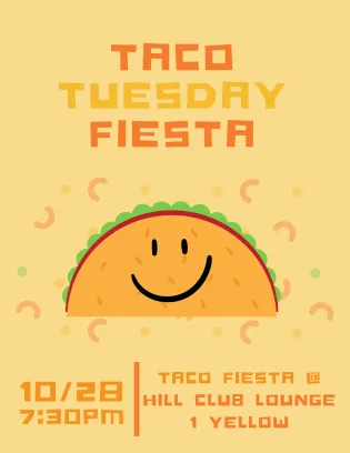 10.28 7:30p 1 yellow taco tuesday
