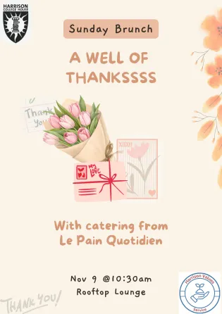 Flyer for A Well of Thanks event