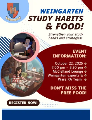 Flyer for Study Habits and Food