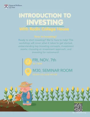 introduction to investing light blue friday november seventh m30 rodin financial wellness at penn office