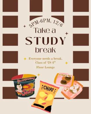 poster for class of '28 study break