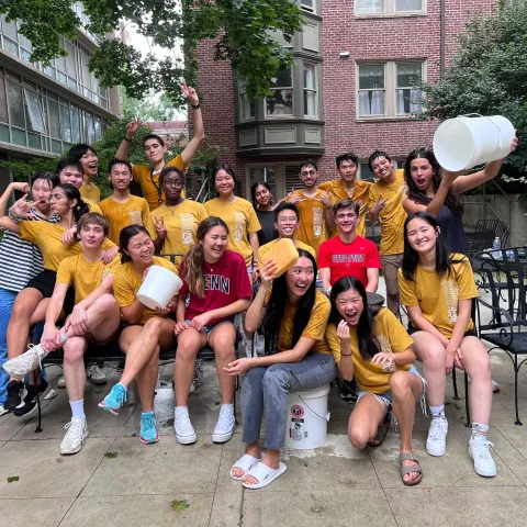 Kings Court English residents celebrating KCECH Day
