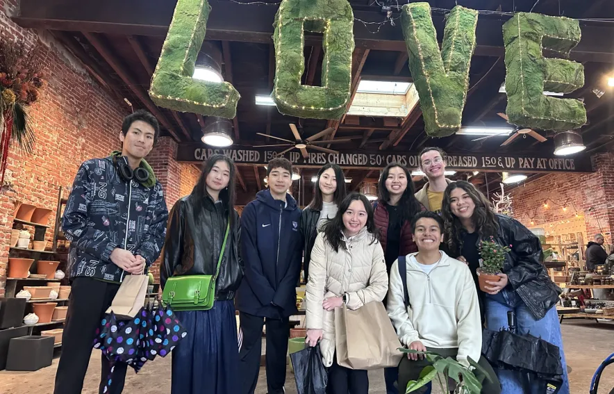 Stouffer Garden Club members visiting the flower show