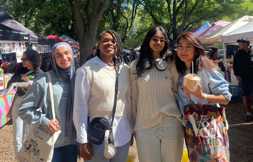 Harnwell residents explore a Philadelphia street fair