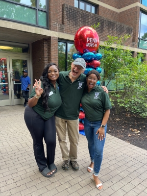 Gregory's House Director, Faculty Director and one of the College House Fellows welcome students to Gregory