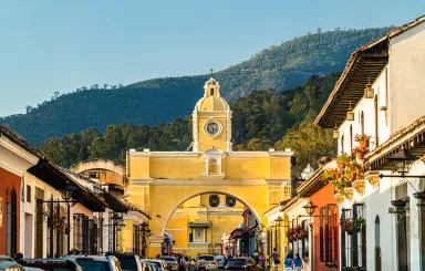 Arco de Santa Catalina and Volcan de Agua in Antigua, Guatemala (photo by Leonid Andronov)